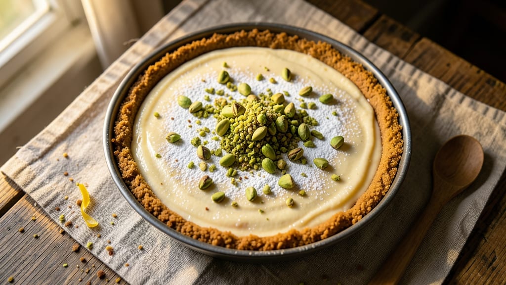 Baked Pistachio Cheesecake Recipe: Nutty Crunch Meets Silky Creaminess