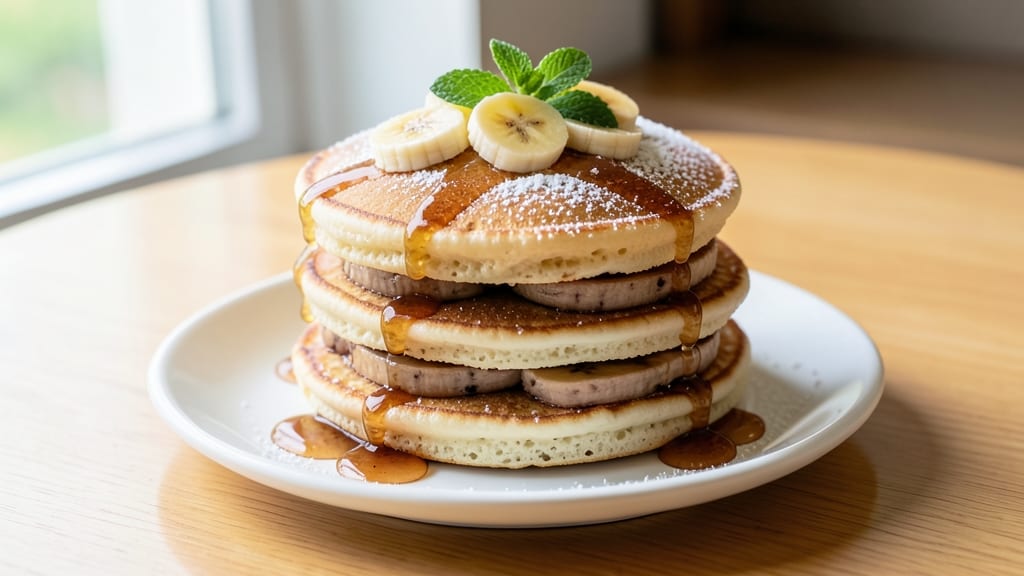 American Banana Pancake Recipe: Fluffy Stacks With Caramelized Banana Streaks