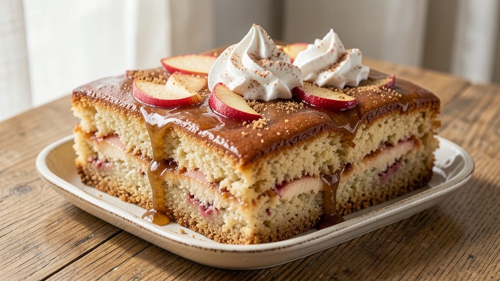 Apple Slab Cake Recipe: Spiced Rum-Infused Crust With Juicy Apple Layers