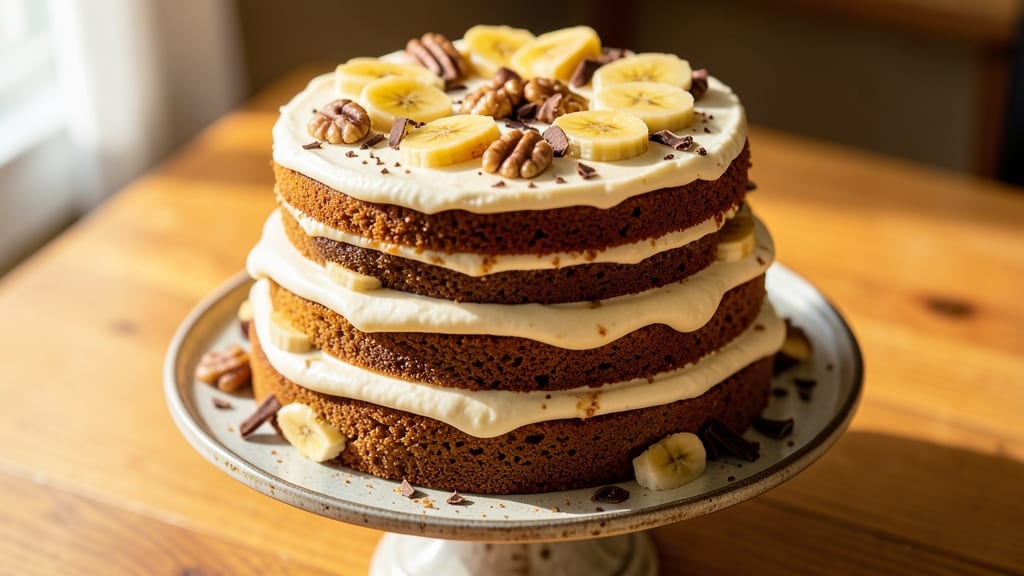 Banana Bread Birthday Cake Recipe: Double-Layered Fun With Cream Cheese Frosting Swirls