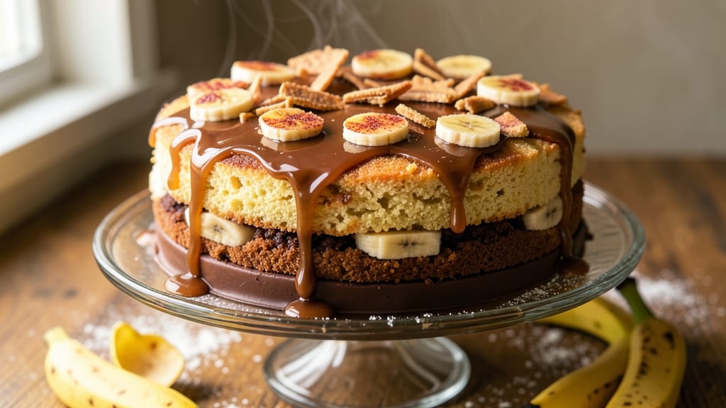 Banana and Toffee Cake Recipe: Fudgy Layers With Caramelized Banana Swirls