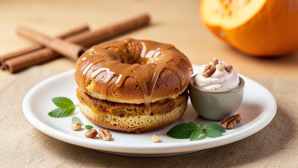 Baked Pumpkin Cake Donuts Recipe: Spiced Rum Glaze and Cakey Crunch Fusion