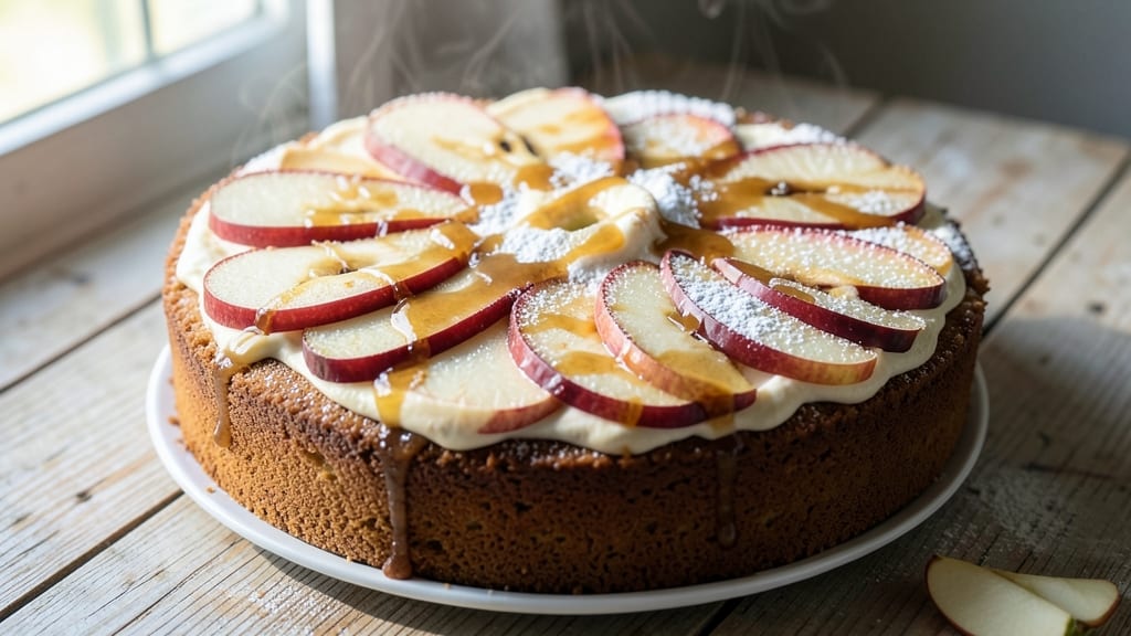 Apple Cake Recipe With Eating Apples: Crunchy Apple Topping Over Ultra-Moist Layers
