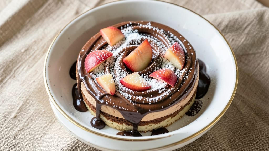 Apple Chocolate Mousse Cake Recipe: Silky Chocolate Layers With Apple Compote Twist