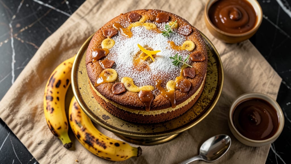 Banana Butterscotch Cake Recipe: Caramelized Swirls and Buttery Frosting Magic