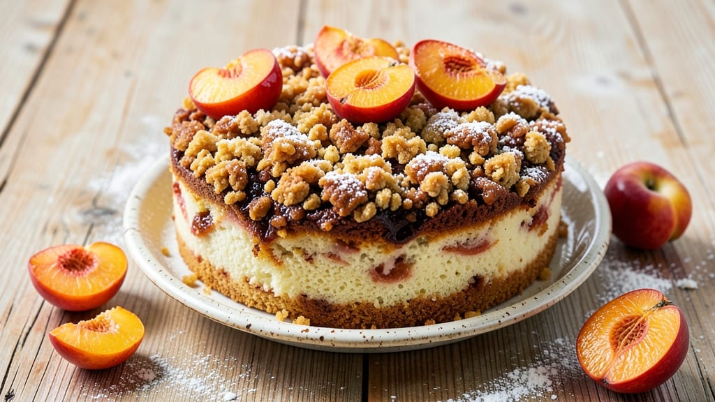 Apricot Streusel Cake Recipe: Warm Spice Streusel Hugs Juicy Fruit Layers