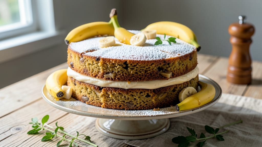 Banana Cake Recipe With Real Bananas: Ultra Moist Layers With Banana Streaks