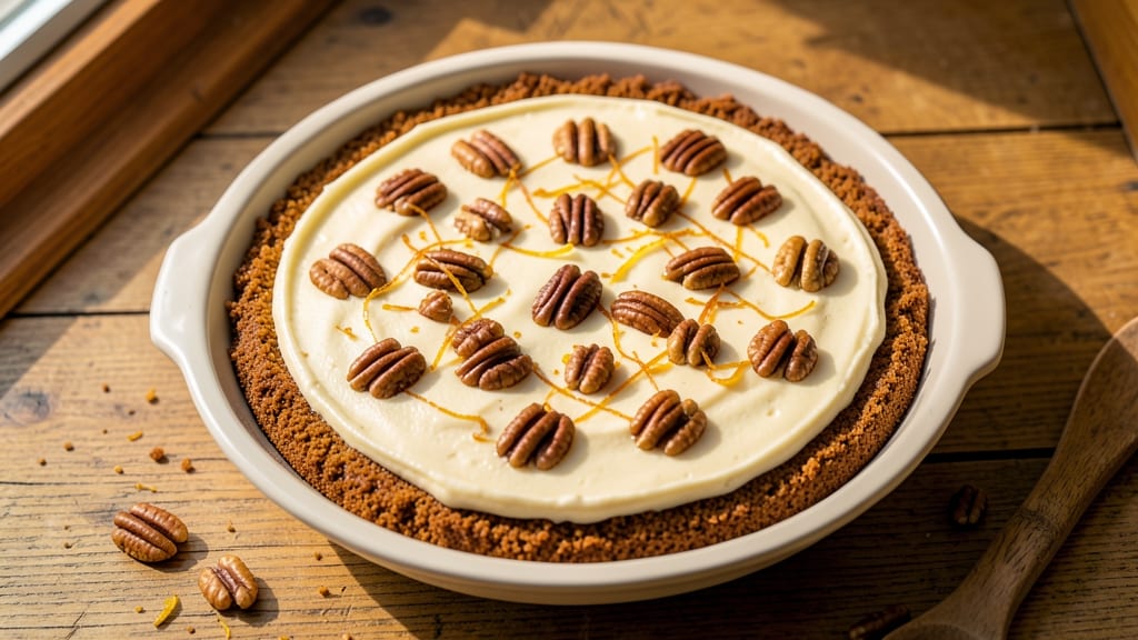 Baked Pecan Cheesecake Recipe: Nutty Crunch Meets Silky Vanilla Bliss