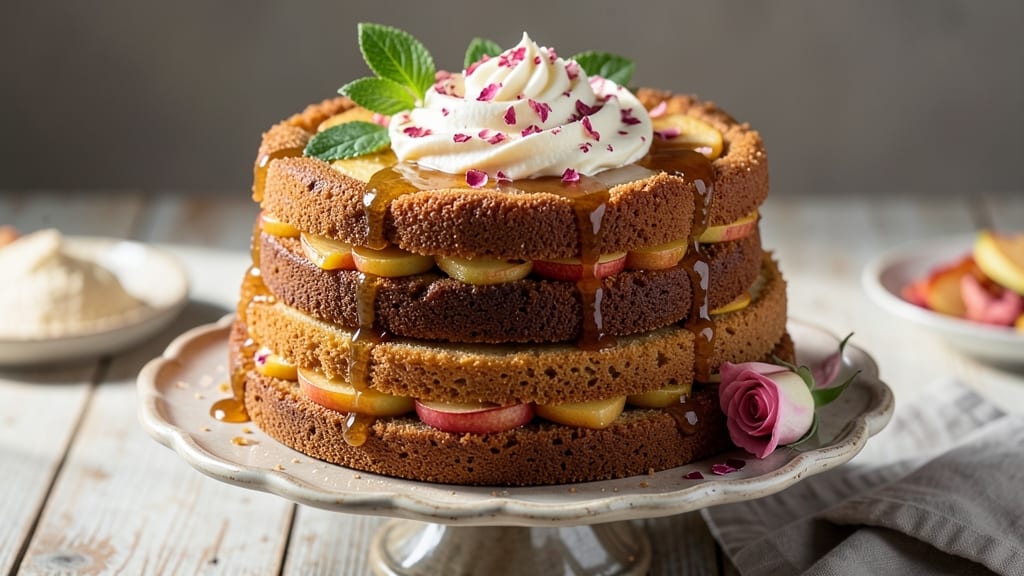 Apple Rose Cake Recipe: Floral-Layered Elegance With Buttery Crust