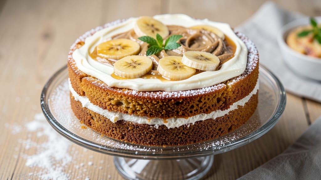 Banana Cake Recipe With White Cake Mix: Boozy Streusel Crown Over Silky Layers