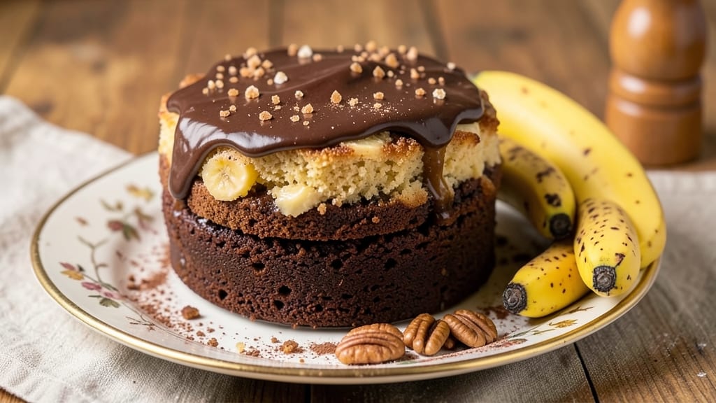 Banana Brownie Cake Recipe: Fudgy Layers with Caramelized Banana Swirls