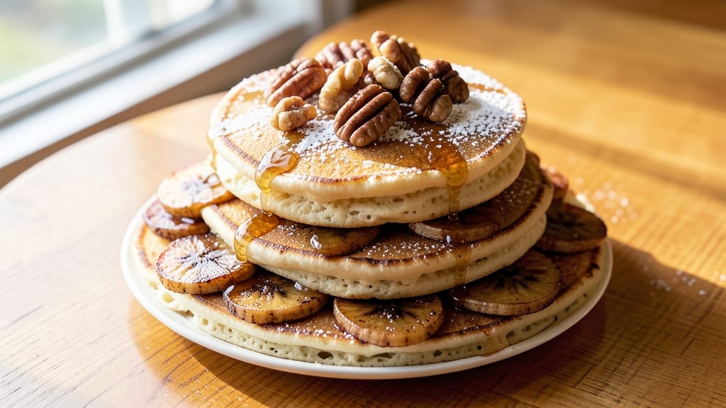 Banana Nut Pancakes Recipe Pancake Mix: Fluffy Stacks With Nutty Swirl Magic