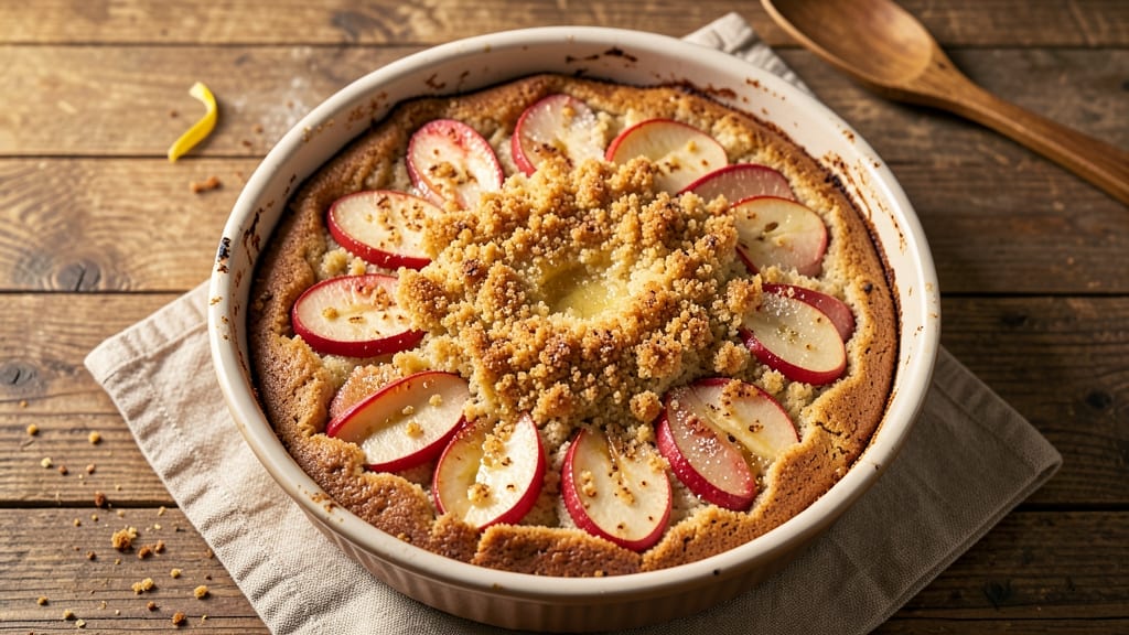 Apple Cake With Crumb Topping Recipe: Buttery Streusel Hugs Juicy Apple Layers