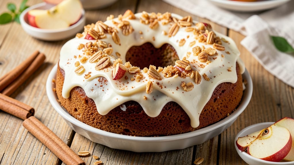 Apple Bundt Cake Recipe Using Cake Mix: Caramelized Apple Filling in a Ring of Crispy Streusel