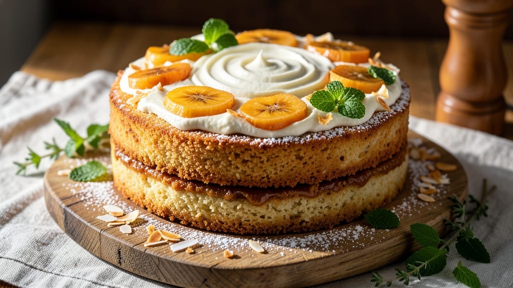 Banana Cake Recipe Using Saba: Tropical Moisture with Toasted Coconut Crunch