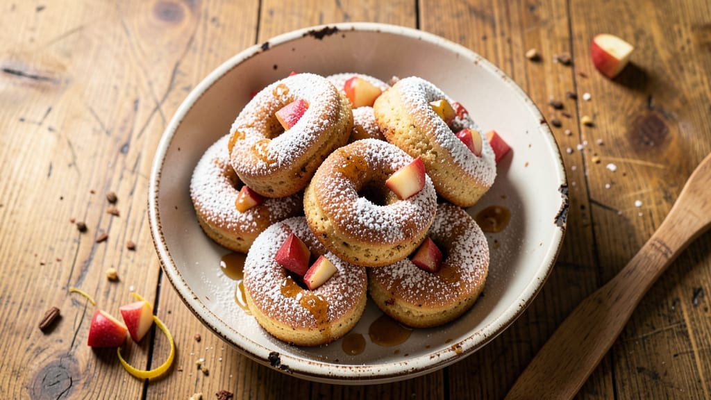 Apple Spice Cake Donuts Recipe: Warm Cinnamon-Apple Bites With Gooey Glaze