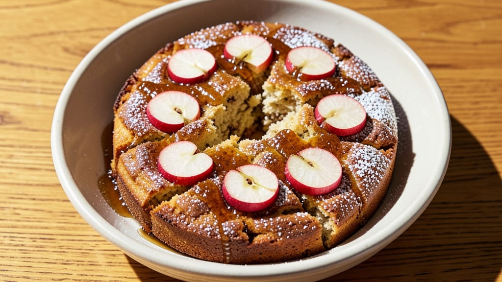 Apple Maple Spice Cake Recipe: Caramelized Apple Layers With Maple Glaze Drizzle