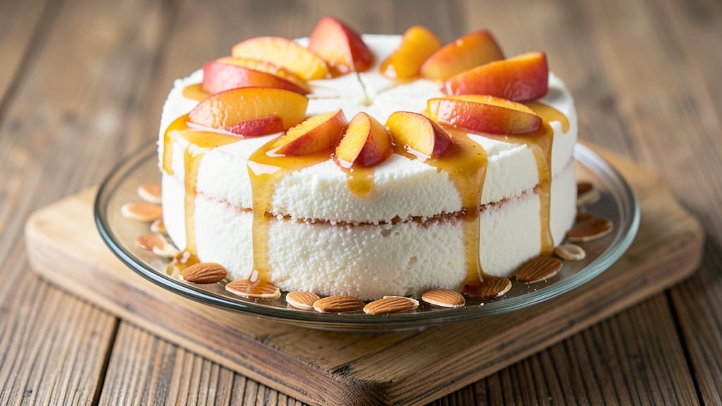 Angel Food Cake with Peaches Recipe: Light-as-Air Layers and Juicy Summer Fruit