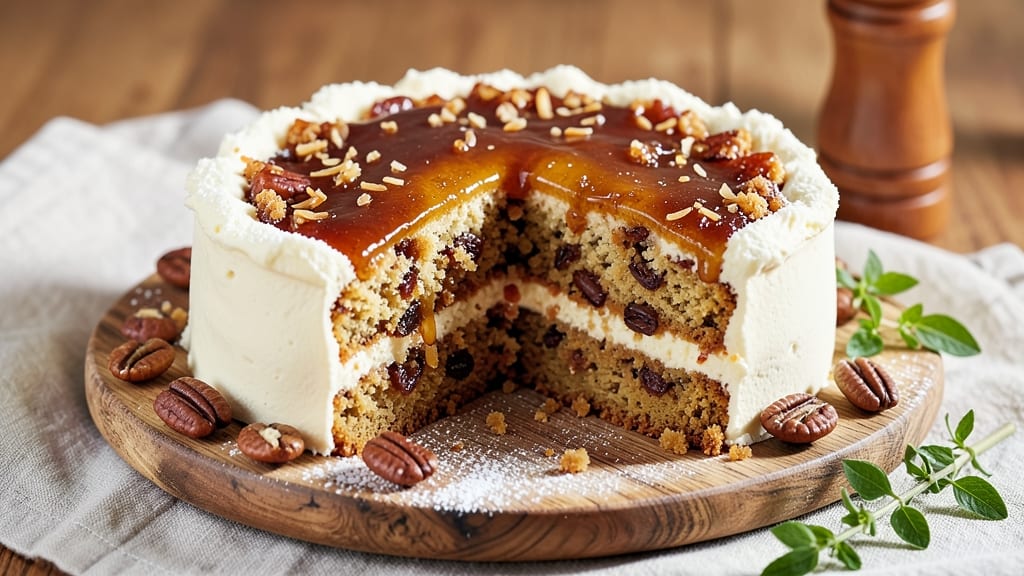 Ann Page's Spanish Bar Cake Recipe: Boozy Rum Streusel Hugs Moist Caramelized Layers