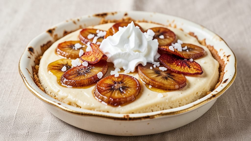 Banana Cheesecake Recipe With Real Bananas: Swirled Caramelized Fruit and Creamy Layers