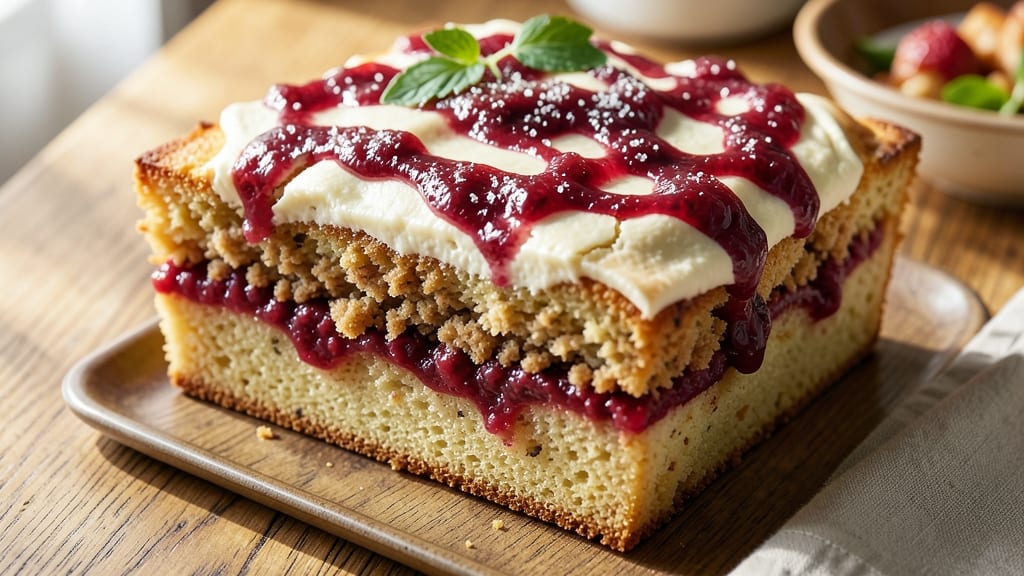 Bakewell Loaf Cake Recipe: Spiced Rum Streusel Crown Over Moist Vanilla Layers