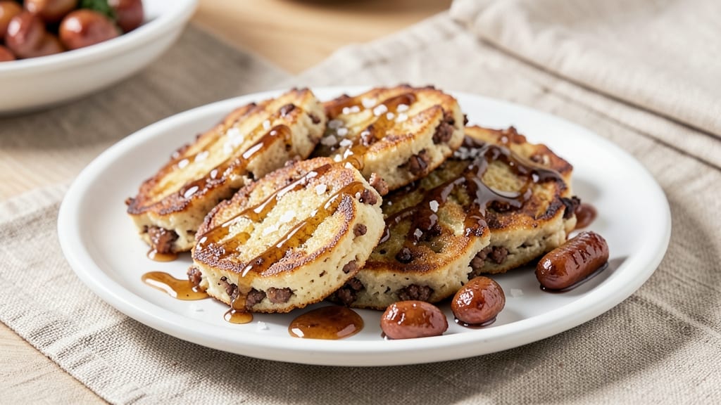 Baked Sausage Pancake Bites Recipe: Crispy-Edged, Savory Breakfast Stacks