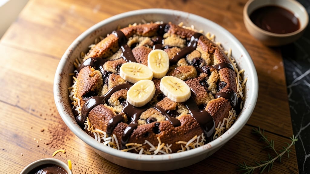 Banana Chocolate Pound Cake Recipe: Fudgy Swirls and Toasted Nut Topping