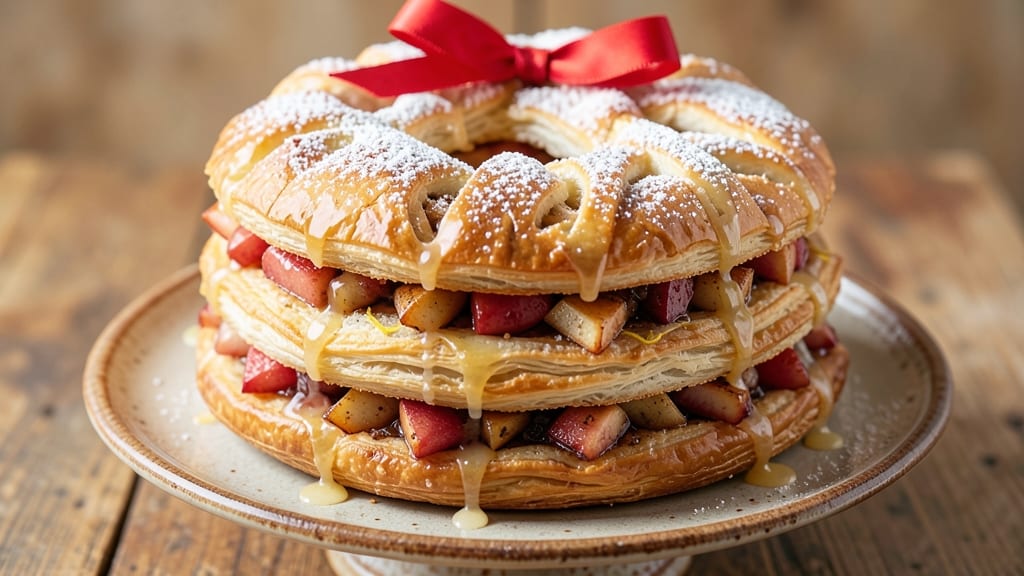 Apple Filled King Cake Recipe: Purple Crown and Hidden Treasure Twist