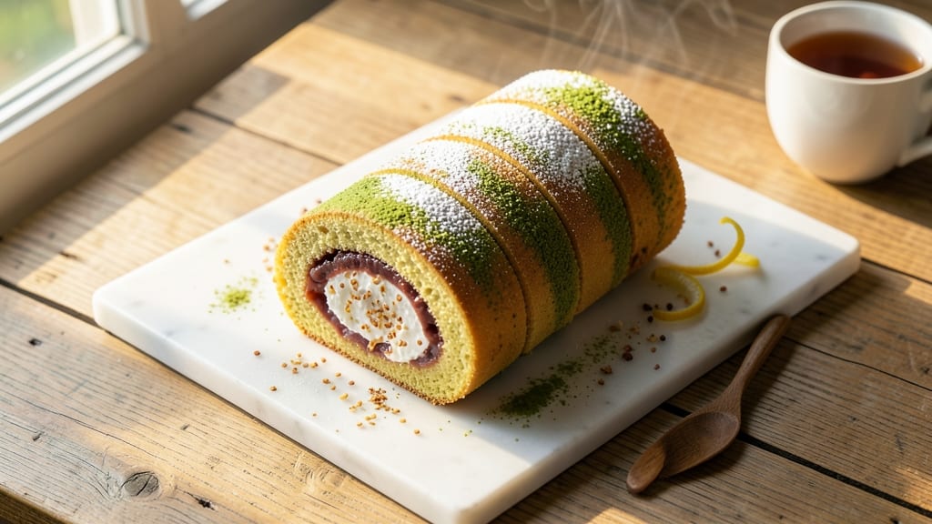 Asian Swiss Roll Cake Recipe: Matcha Green Tea Swirl Magic in Layers