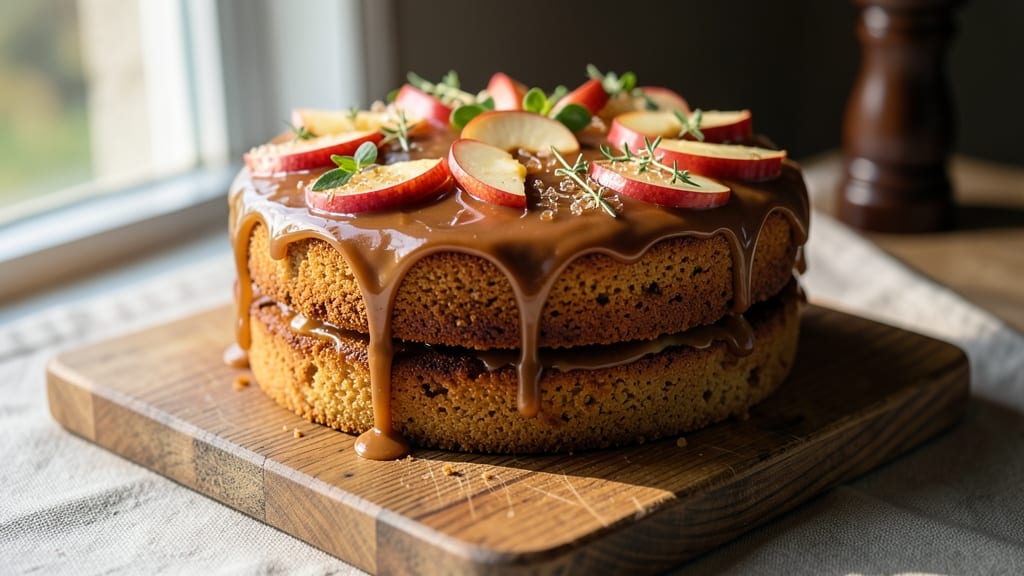 Apple Cake With Caramel Frosting Recipe: Buttery Layers and Salted Caramel Swirls