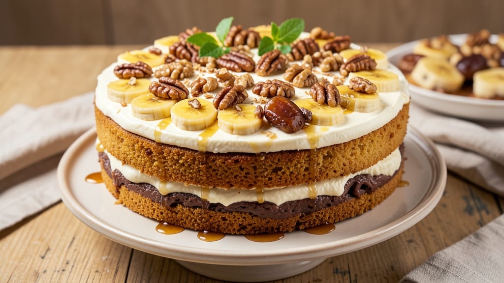 Banana Date and Walnut Cake Recipe: Fudgy Layers with Nutty Crunch