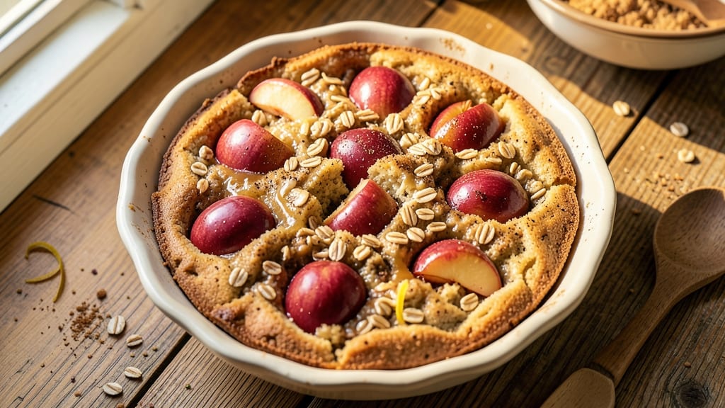 Apple Oatmeal Coffee Cake Recipe: Warm Spice Streusel Hugs Apple-Oat Crunch
