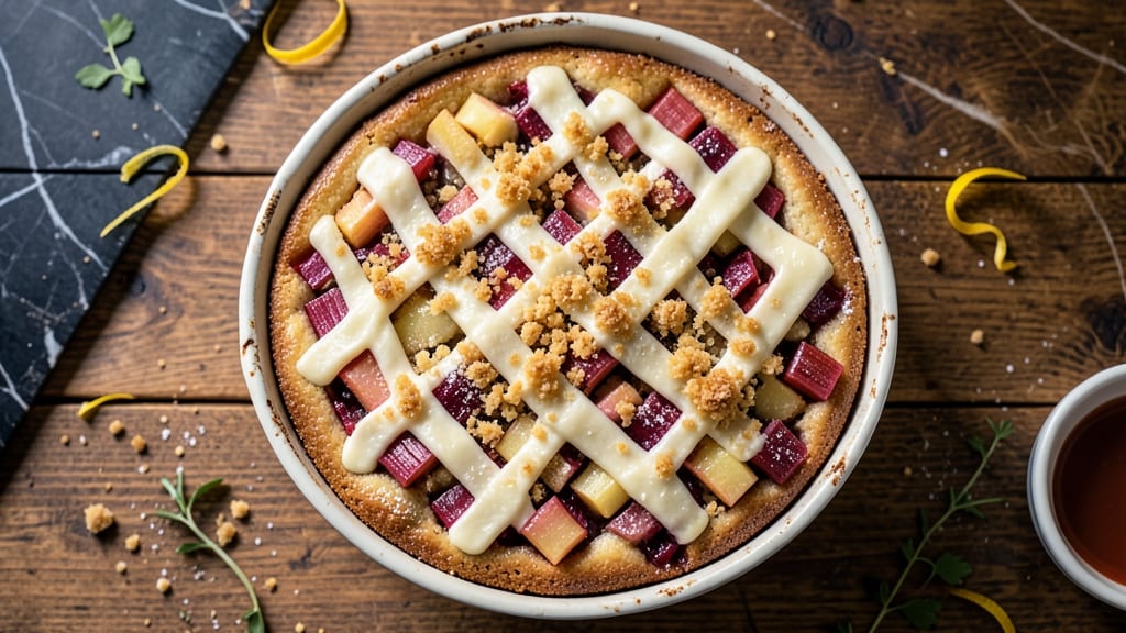 Apple and Rhubarb Cake Recipe: Tart-Sweet Balance With Buttery Streusel Crown