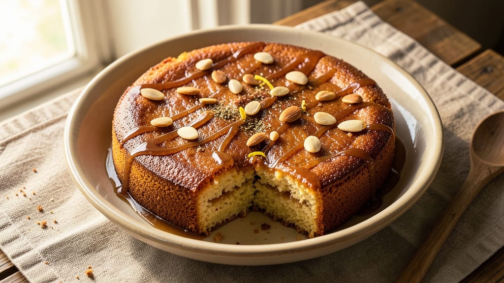 Almond Syrup Cake Recipe: Nutty Moisture and Golden Caramel Swirls