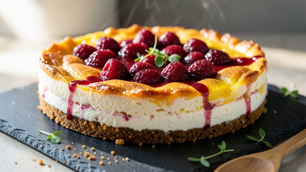 Baked Raspberry and Lemon Cheesecake Recipe: Gordon Ramsay's Zesty Swirl Secret