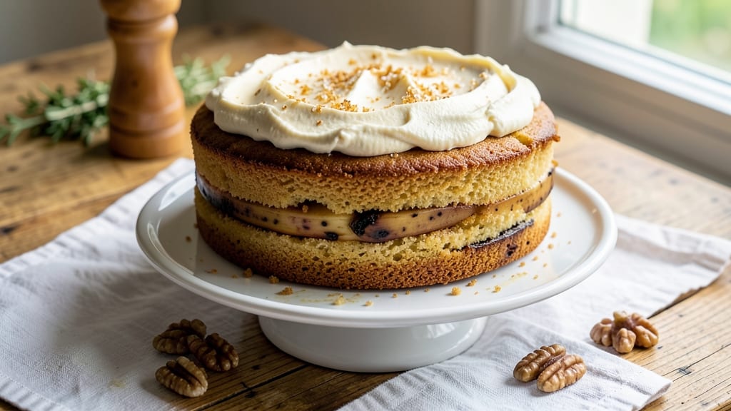 Banana Cake Recipe With Two Bananas: Ultra-Moist Layers and Warm Spice Streusel Top