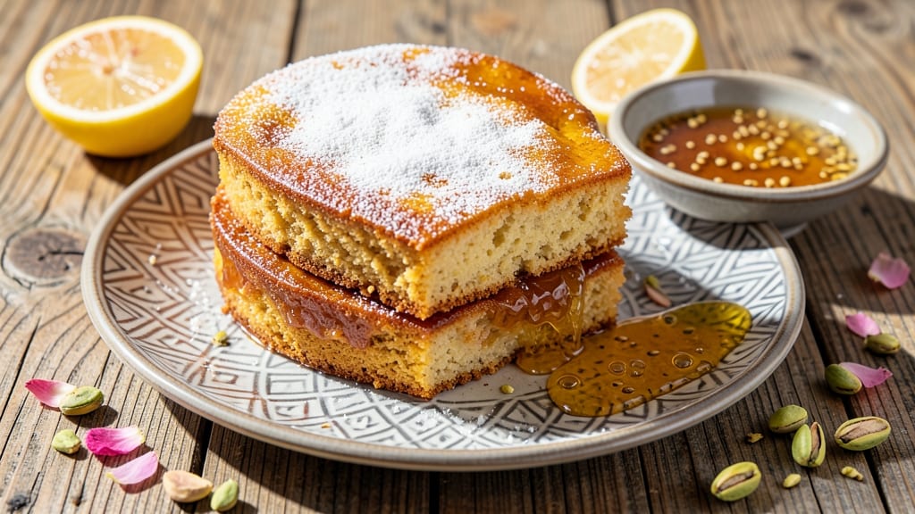 Arabic Honey Cake Recipe: Fragrant Rosewater and Toasted Pistachio Crunch