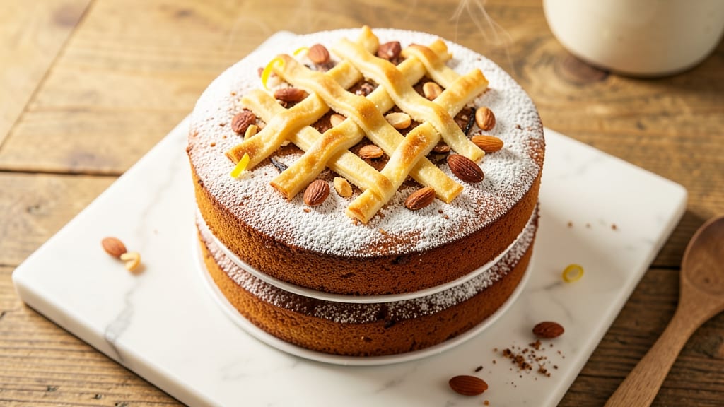 Bagatelle Cake Recipe: Layered Vanilla and Rum Streusel Heaven