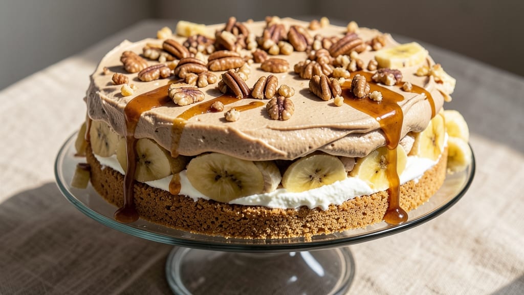 Banana Nut Cheesecake Recipe: Crunchy Walnuts and Creamy Banana Swirls