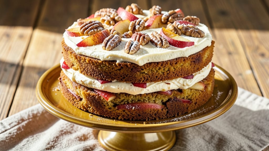 Apple Cinnamon Walnut Cake Recipe: Warm Spice Streusel Hugs Moist Apple Layers