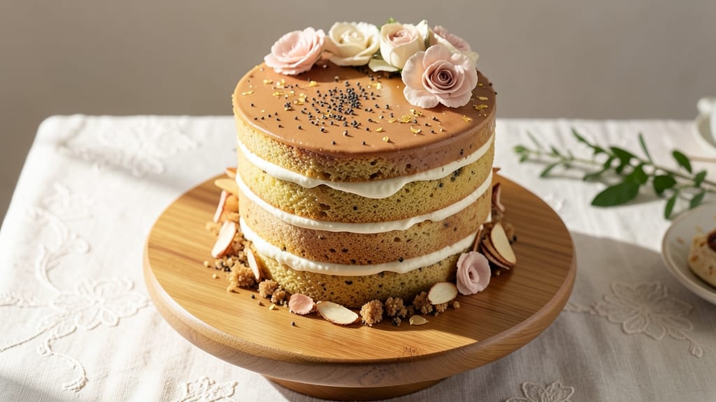 Almond Poppy Seed Wedding Cake Recipe: Elegant Layers With Nutty Crunch and Creamy Frosting